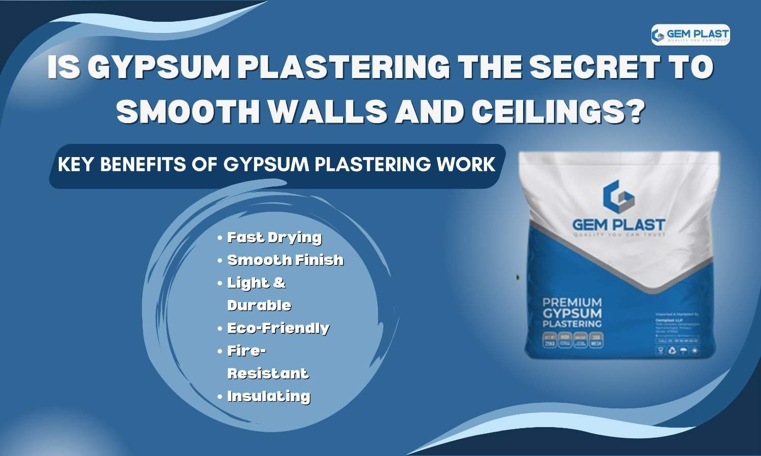 Gypsum plastering work