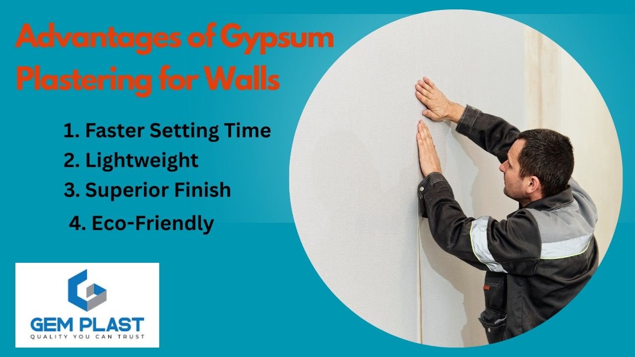 Gypsum plastering work