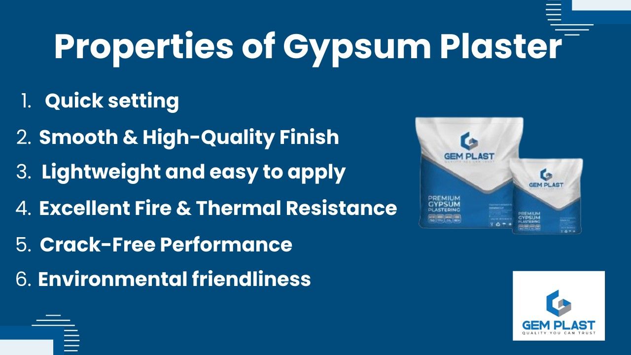 properties of gypsum plaster